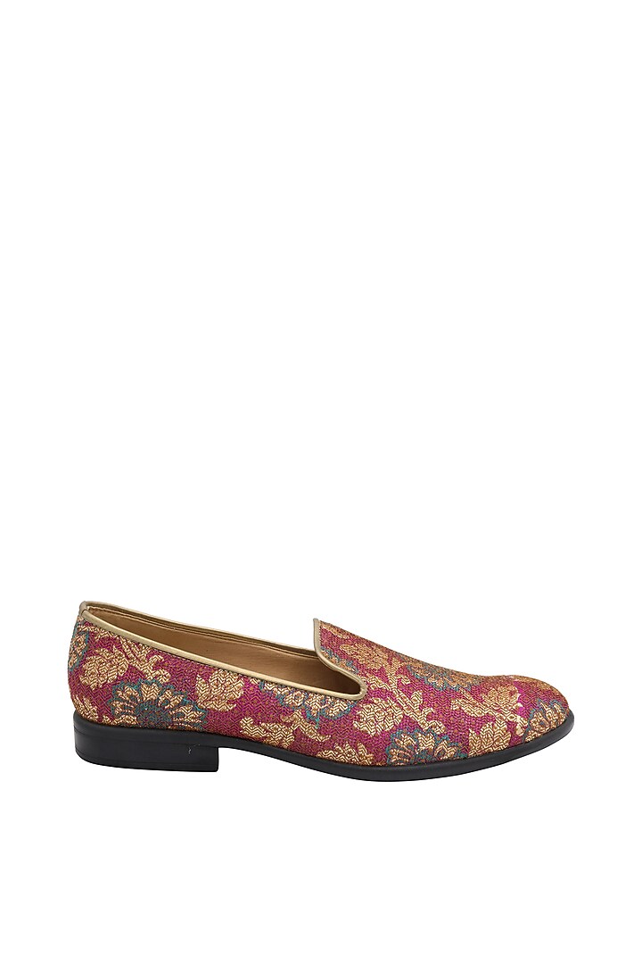 Pink Plum Floral Loafers by PAKO at Pernia's Pop Up Shop