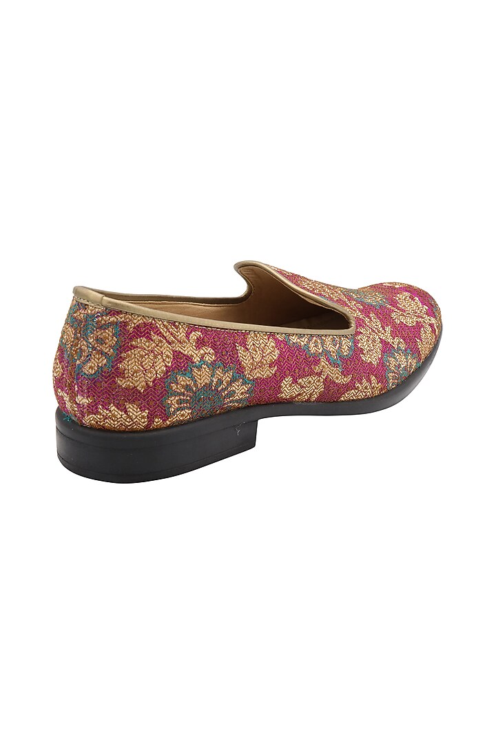 Pink Plum Floral Loafers by PAKO at Pernia's Pop Up Shop