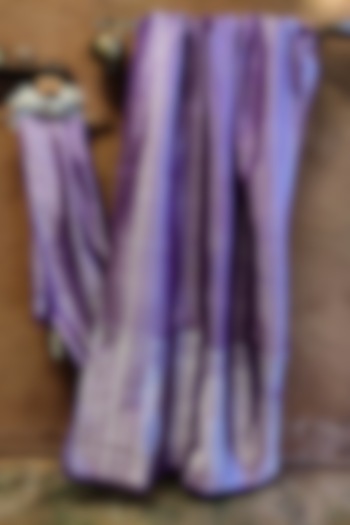 Purple Handwoven Silk Saree by Vaishali S