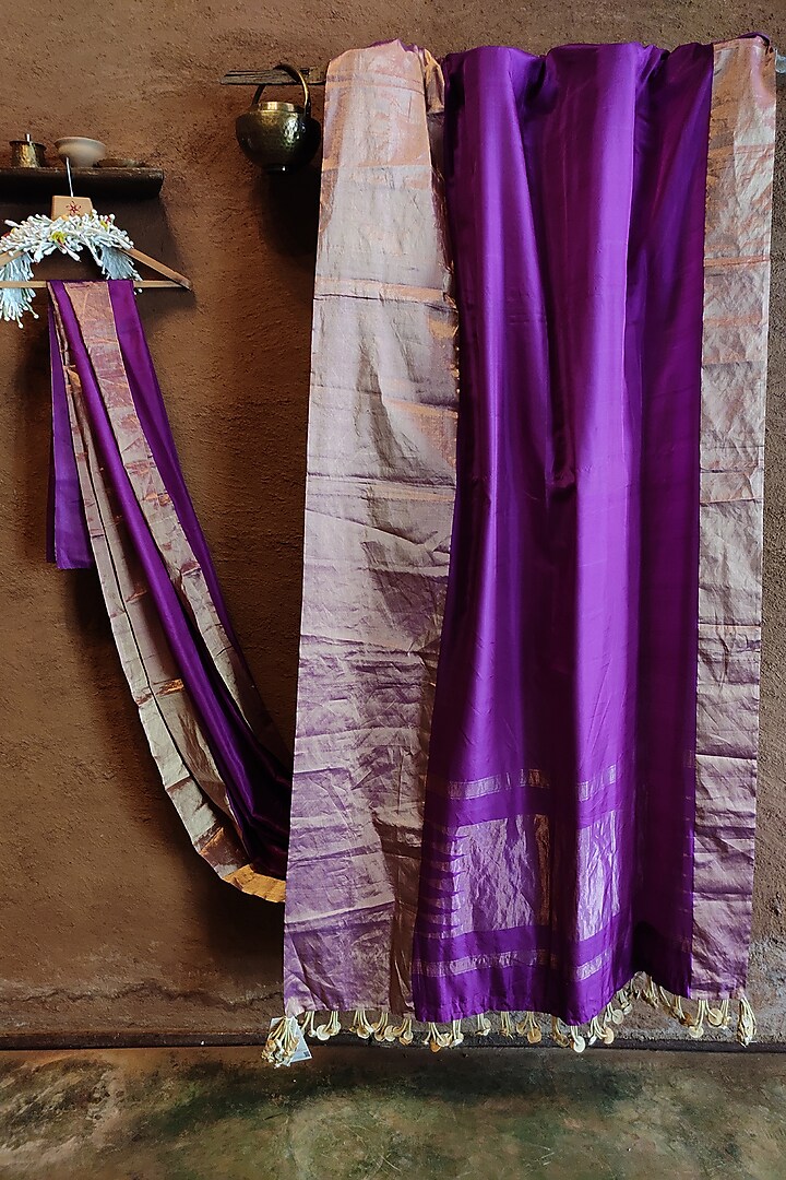 Purple Silk Saree by Vaishali S