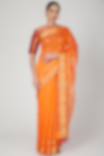 Orange Chanderi Silk Wedding Saree by Vaishali S at Pernia's Pop Up Shop