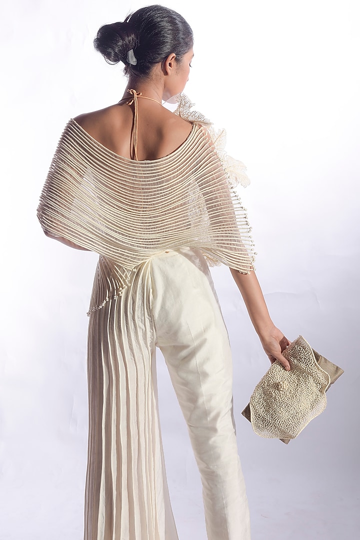 White Embroidered Top by Vaishali S at Pernia's Pop Up Shop