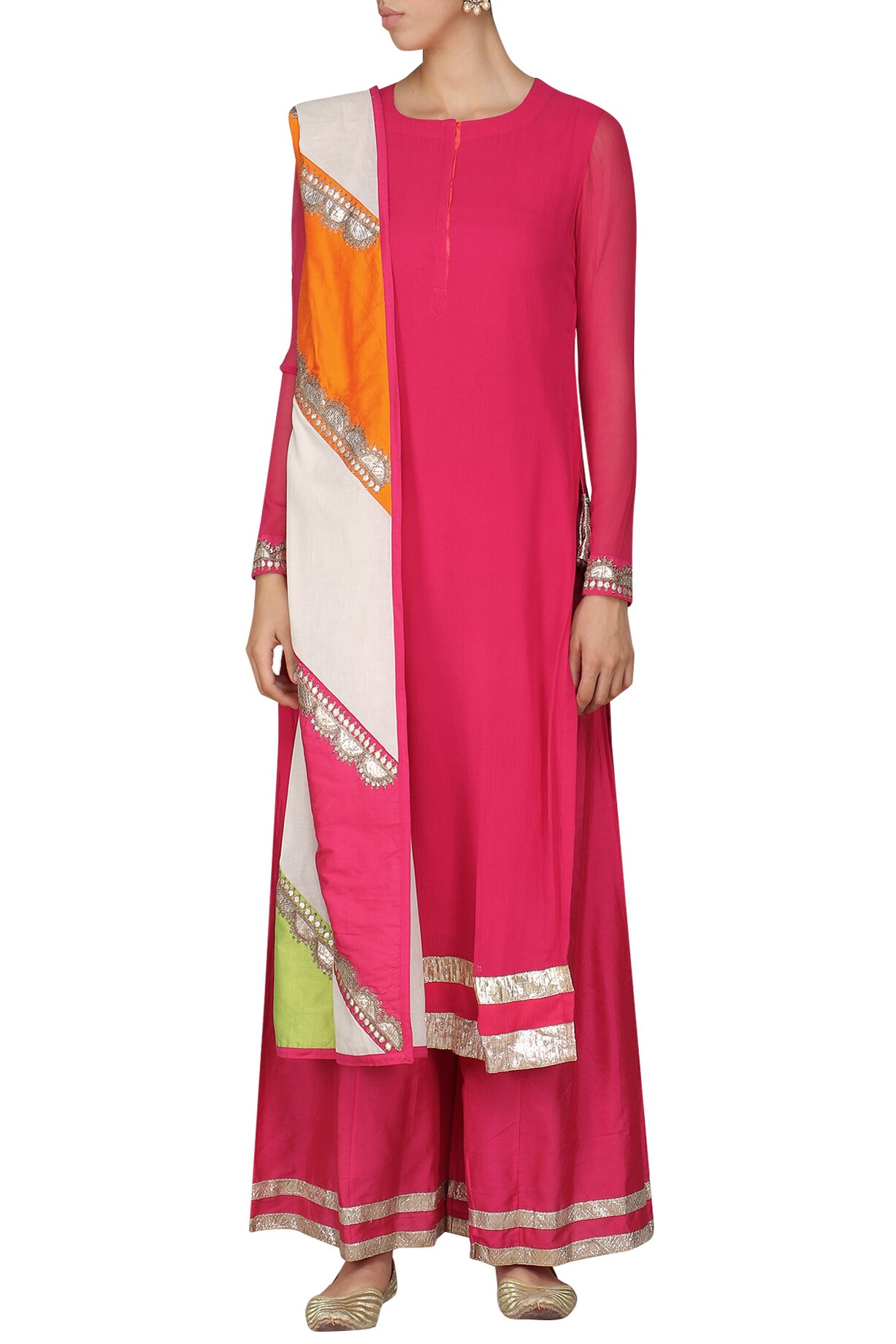 Latika Pink Embroidered Kurta Set