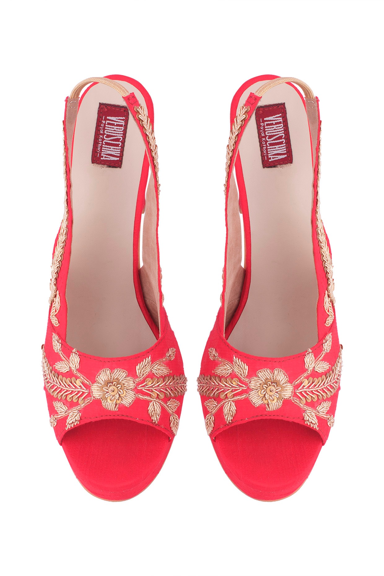 Red peep toe discount sandals