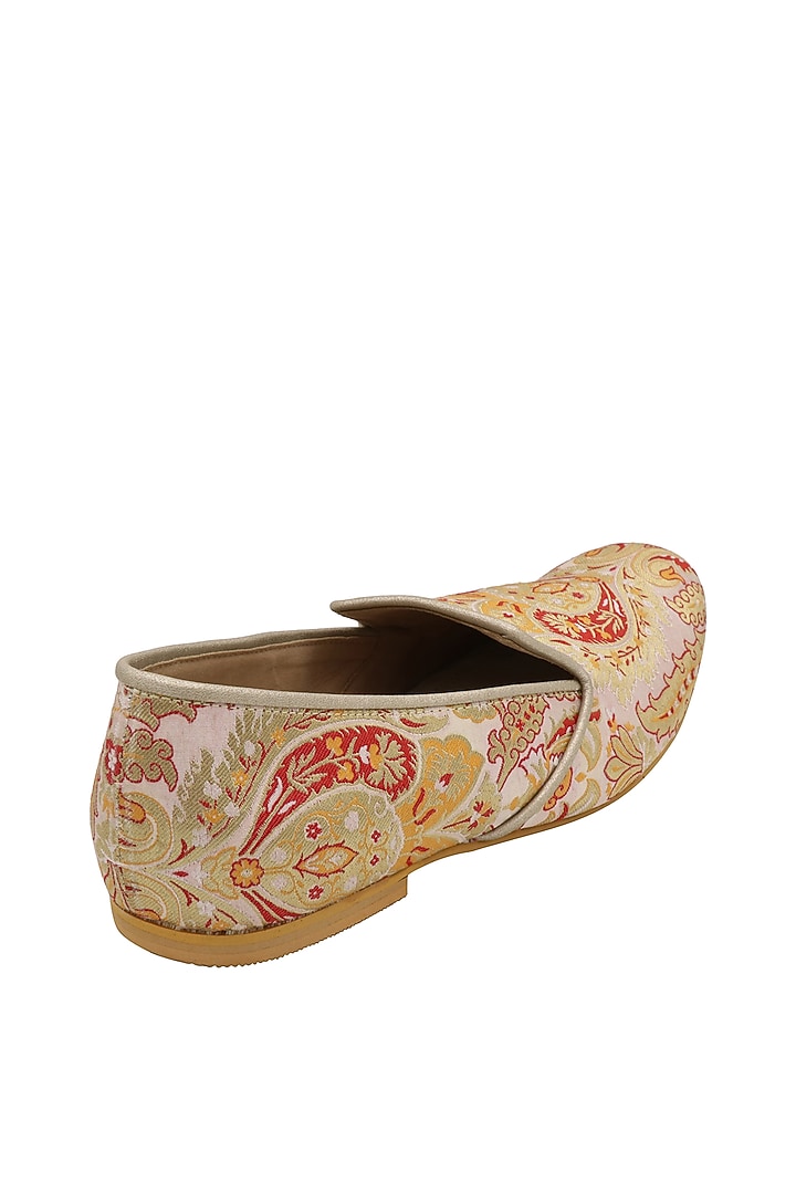 Light Pink Brocade Loafers by PAKO at Pernia's Pop Up Shop