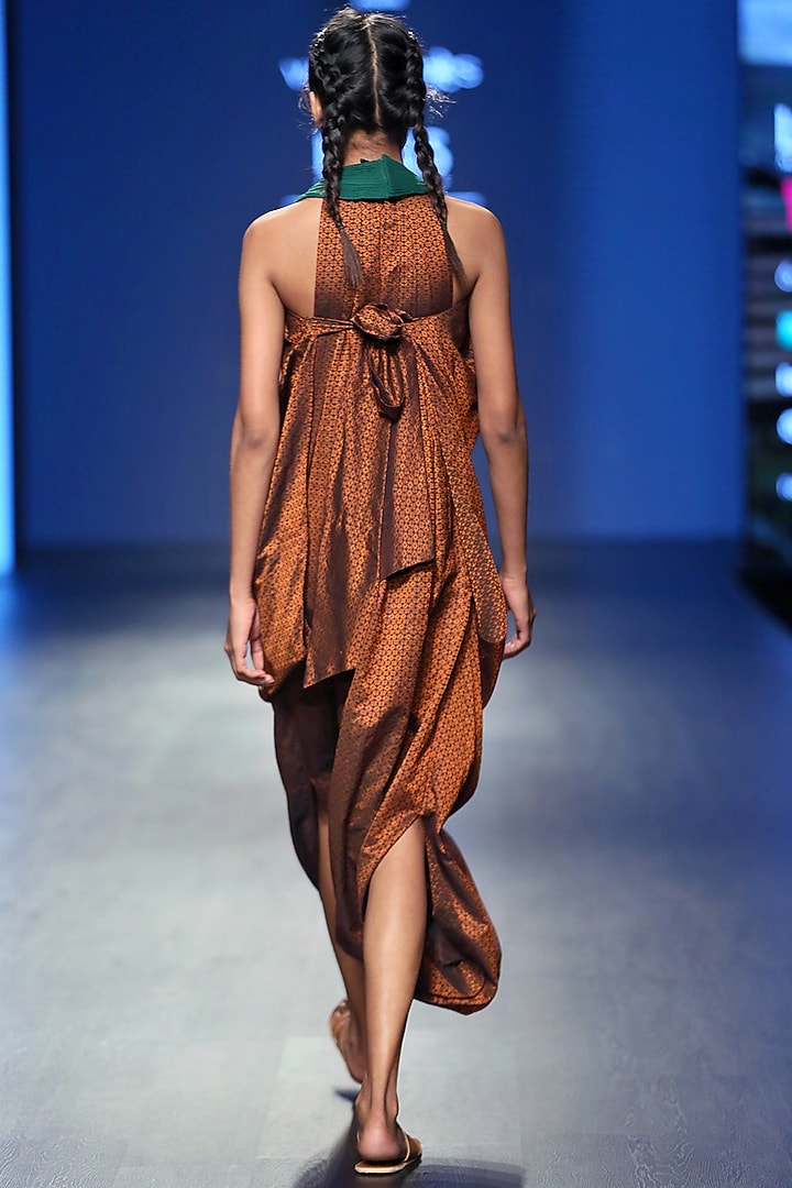 Brown Cowl Vacation Dress With Inner by Vaishali S at Pernia's Pop Up Shop