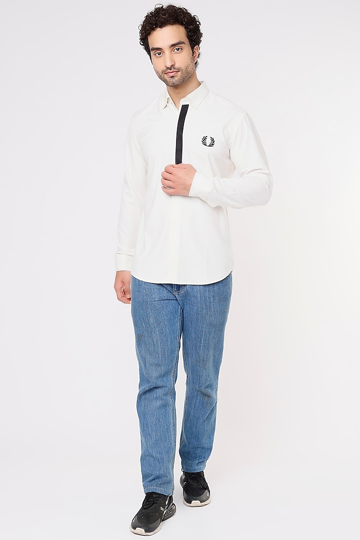 White Party  start Shirt In Cotton by Vavci at Pernia's Pop Up Shop