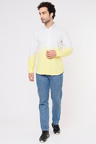 White Cotton Tie-Dye Shirt by Vavci