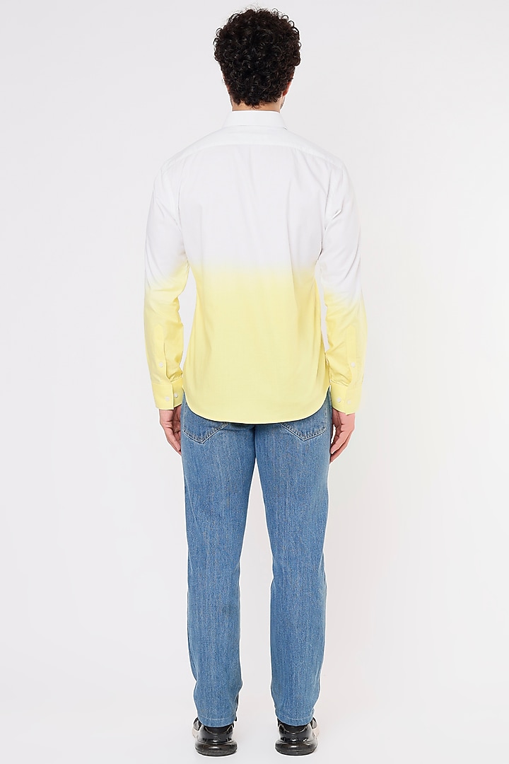 White Cotton Tie-Dye Party Wear Shirt by Vavci at Pernia's Pop Up Shop