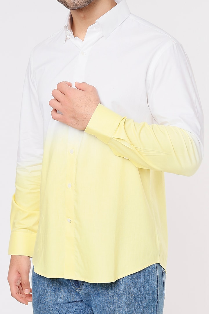 White Cotton Tie-Dye Party Wear Shirt by Vavci at Pernia's Pop Up Shop