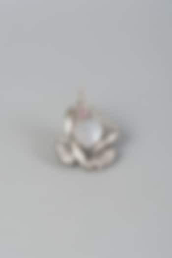 Silver Finish Semi-Precious Stone Ring by Velvetbox by Shweta
