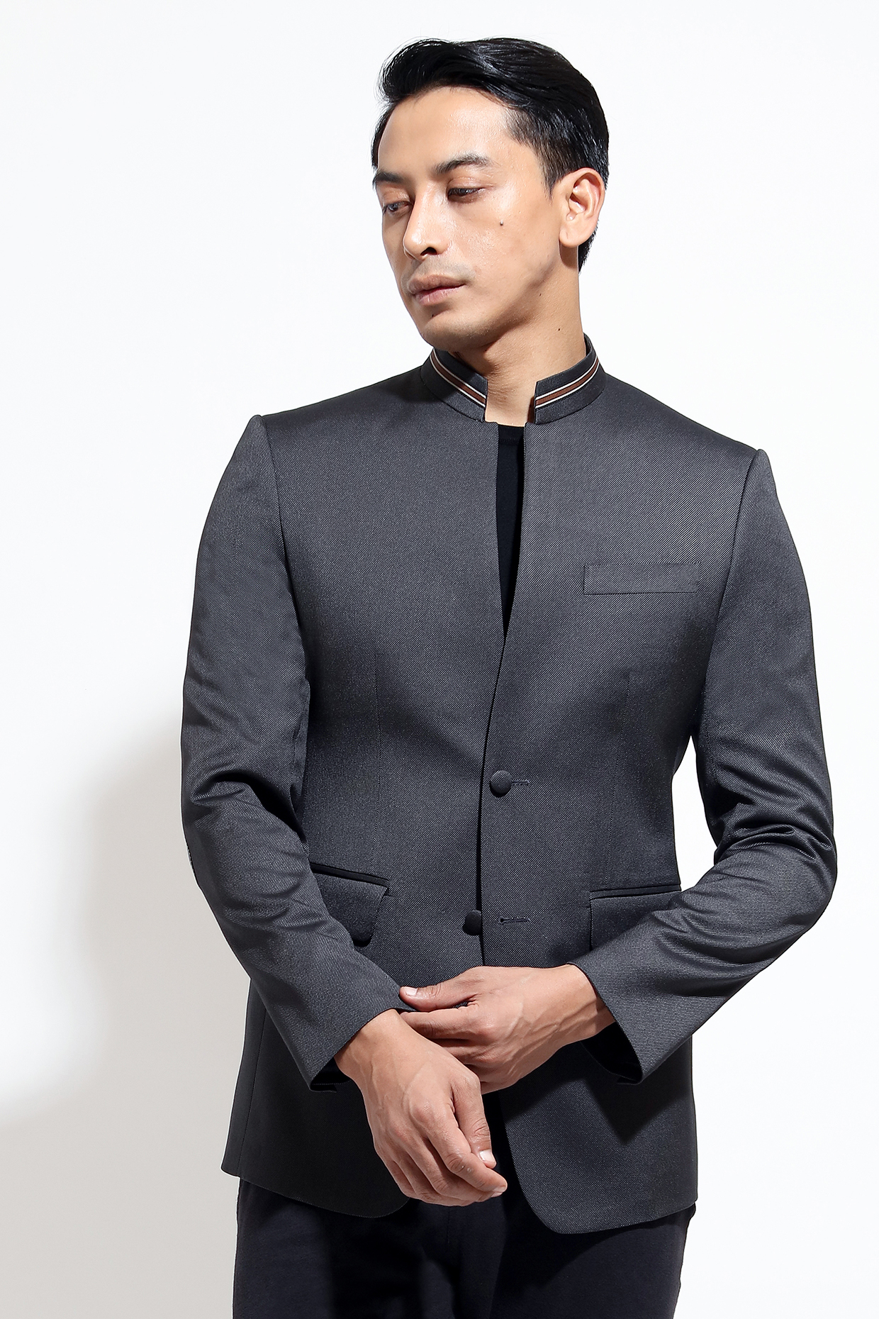 Grey Suiting Sports Jacket by Vivek Karunakaran at Pernia's Pop Up Shop