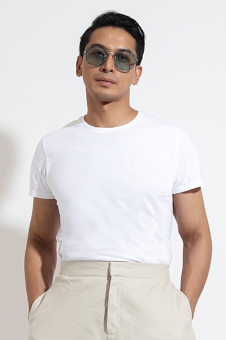 Beige Linen Jodhpuri Pants by Vivek Karunakaran at Pernia's Pop Up Shop