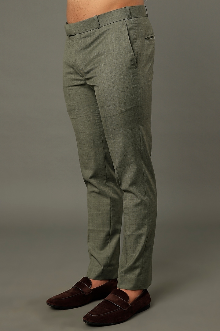 Sage Green Suiting Tuxedo Set by Vivek Karunakaran at Pernia's Pop Up Shop