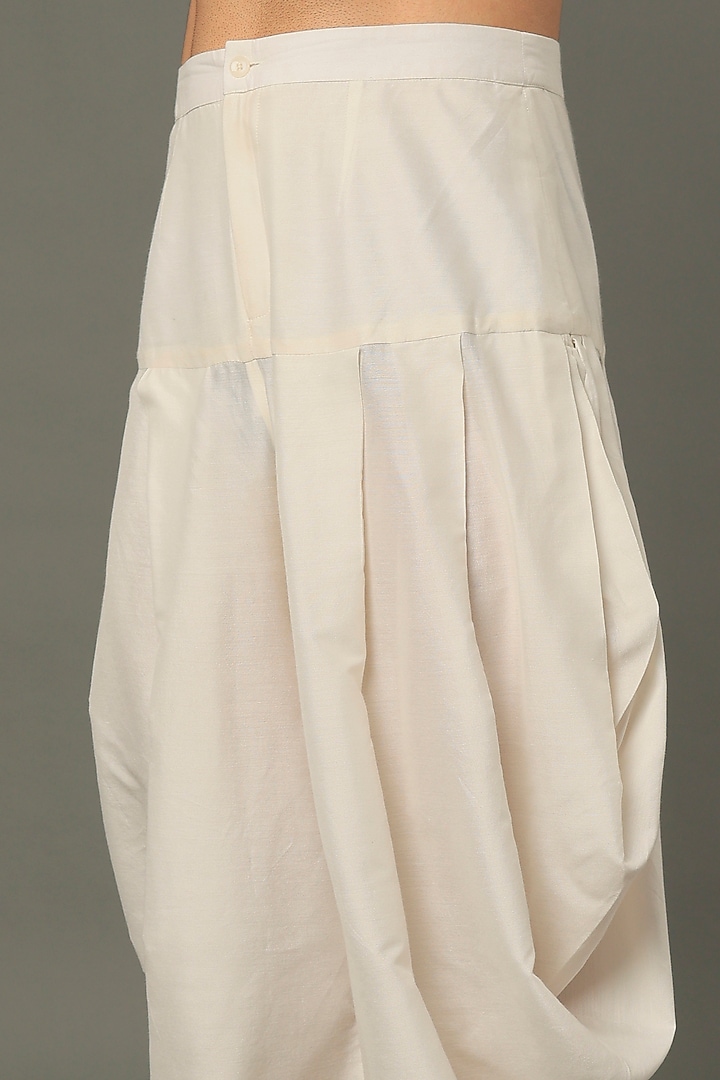 Ivory Spun Cotton Pants by Vivek Karunakaran at Pernia's Pop Up Shop
