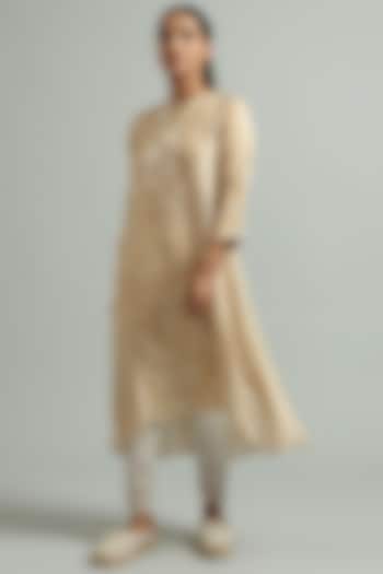 Yellow Floral Tunic by Varq By Varun Nidhika at Pernia's Pop Up Shop