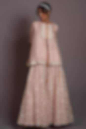 Pink Organza Wedding Sharara Set by Vara By Vibha & Priti at Pernia's Pop Up Shop