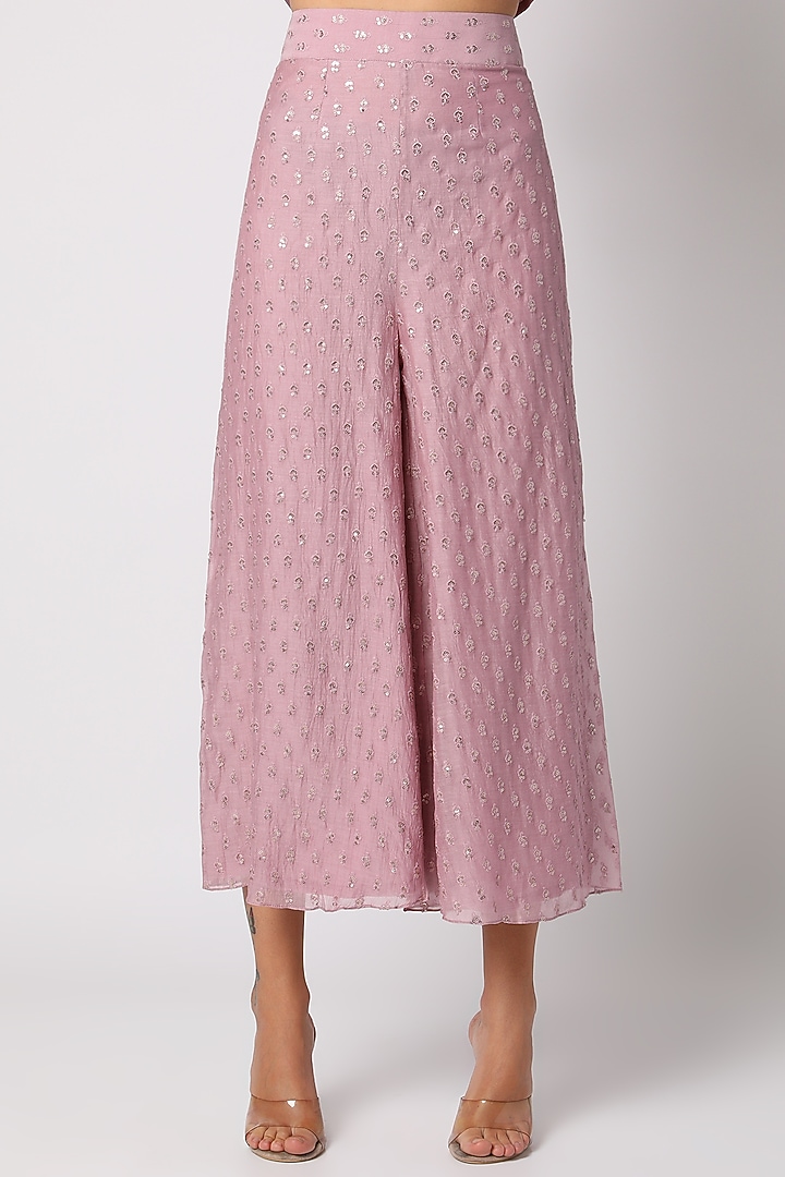 Lilac Tunic Set With Gota Patti Work by Vara By Vibha & Priti at Pernia's Pop Up Shop