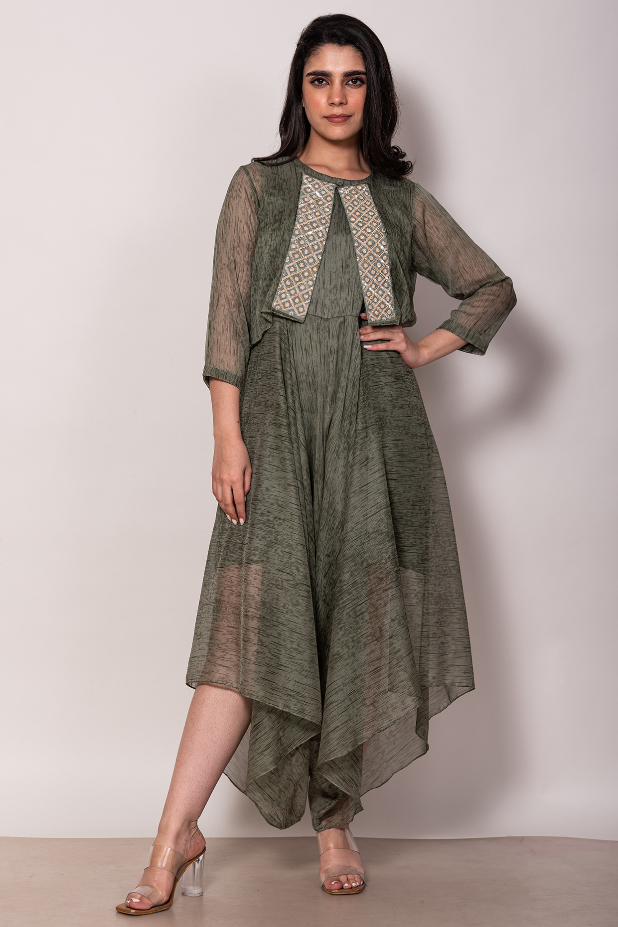 Chiffon on sale overlay jacket