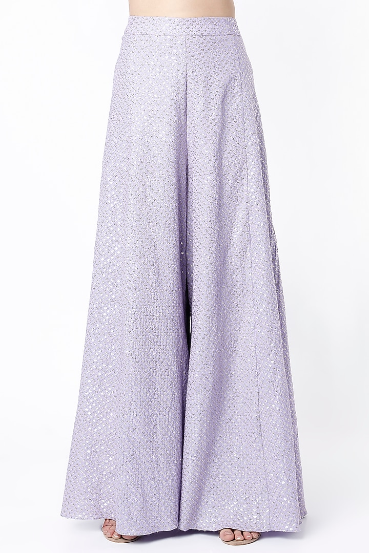 Lilac Embroidered Jacket Set by Vara By Vibha & Priti at Pernia's Pop Up Shop