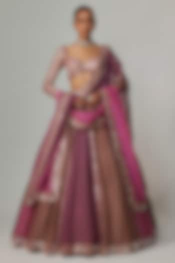 Multi-Colored Organza Gota Embroidered Wedding Lehenga Set by Vvani by Vani Vats at Pernia's Pop Up Shop