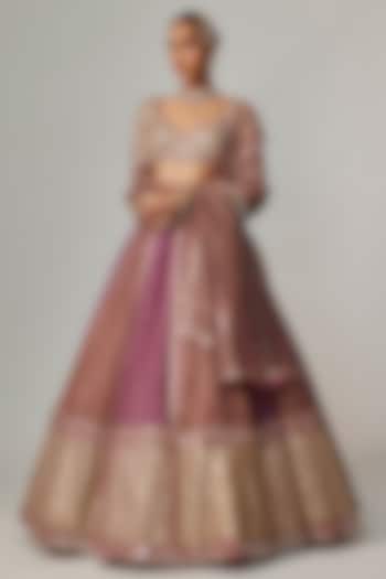 Multi-Colored Organza Gota Embroidered Bridal Lehenga Set by Vvani by Vani Vats at Pernia's Pop Up Shop