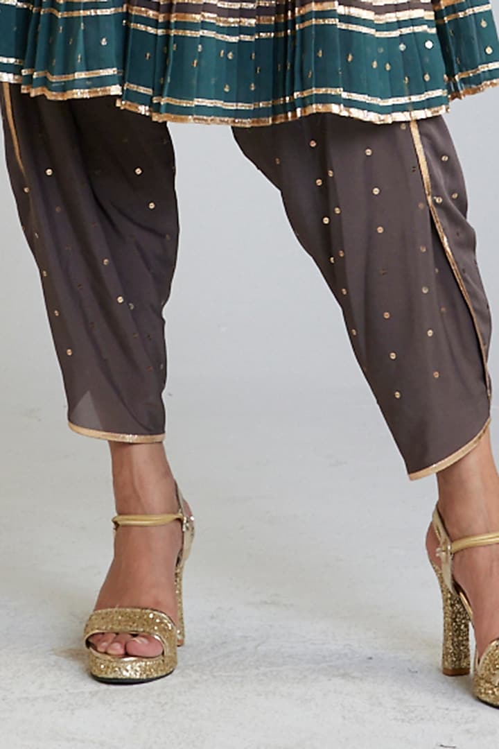 Multi-Colored Georgette A-Line Kurta Set by Vvani by Vani Vats at Pernia's Pop Up Shop