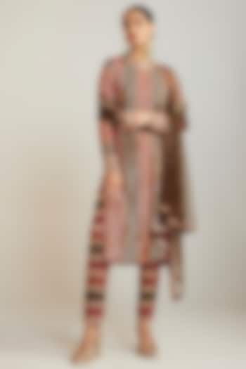 Multi-Colored Georgette Kurta Set by Vvani by Vani Vats at Pernia's Pop Up Shop
