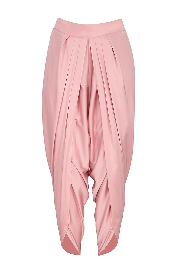Powder Pink Embroidered Dhoti Kurta Set With Inner by Vvani by Vani Vats at Pernia's Pop Up Shop