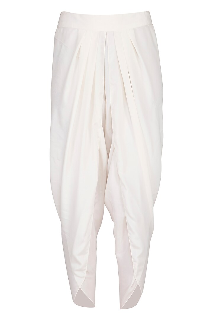 Off White Embroidered Dhoti Kurta Set With Inner by Vvani by Vani Vats at Pernia's Pop Up Shop