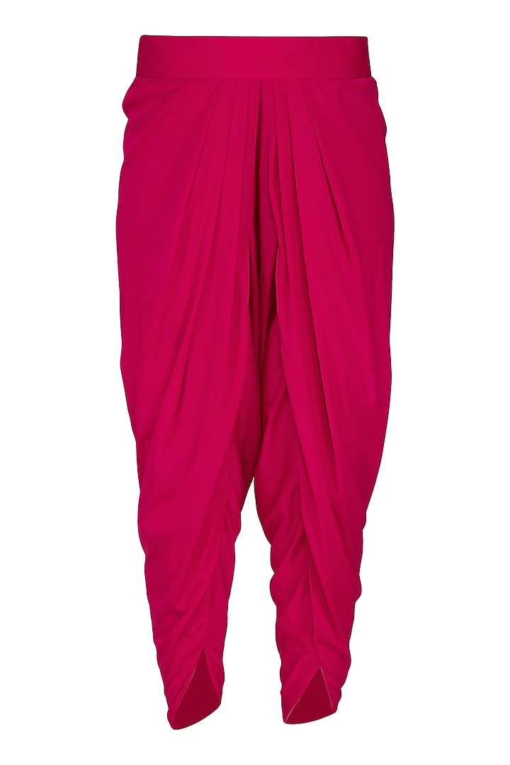 Crimson Red Embroidered Dhoti Kurta Set With Inner by Vvani by Vani Vats at Pernia's Pop Up Shop
