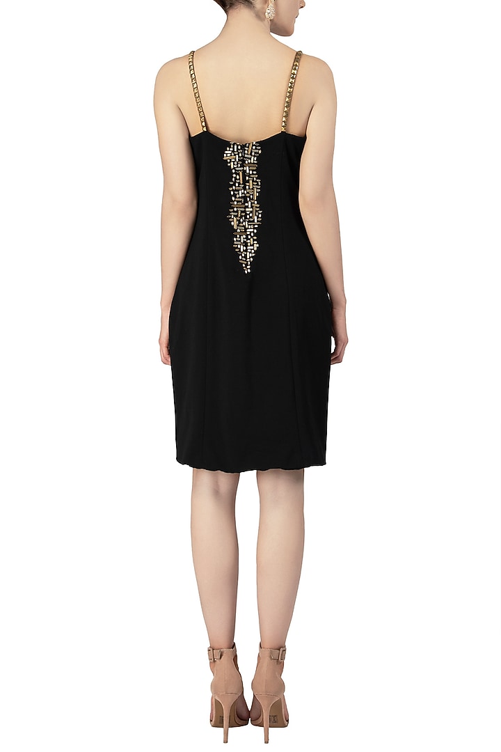 Black embellished bodycon dress available only at Pernia's Pop Up Shop.