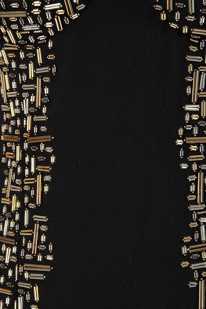 Black embellished bodycon dress available only at Pernia's Pop Up Shop.