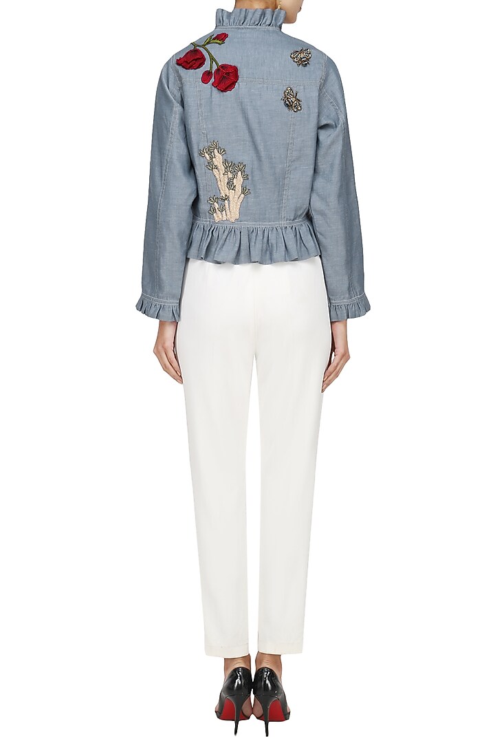 Denim blue bugs jacket available only at Pernia's Pop Up Shop.