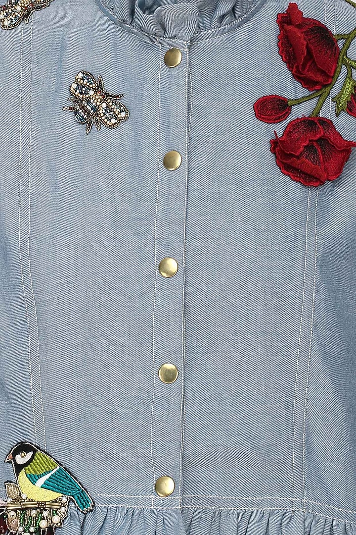 Denim blue bugs jacket available only at Pernia's Pop Up Shop.