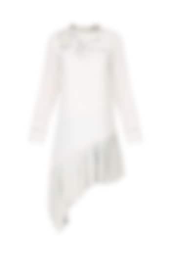 White asymmetric embroidered tunic available only at Pernia's Pop Up Shop.