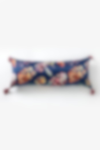 Blue Silk Mushroo Floral Handpainted Cushion

 by Vvyom at Pernia's Pop Up Shop