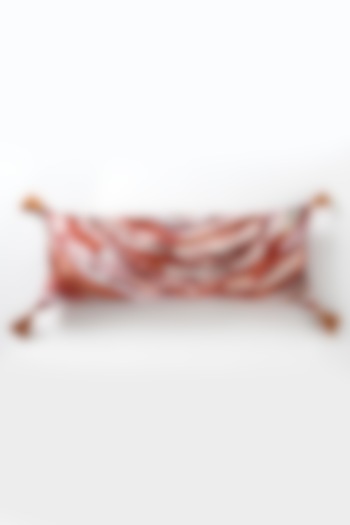 Red Silk Mushroo Abstract Handpainted Cushion

 by Vvyom
