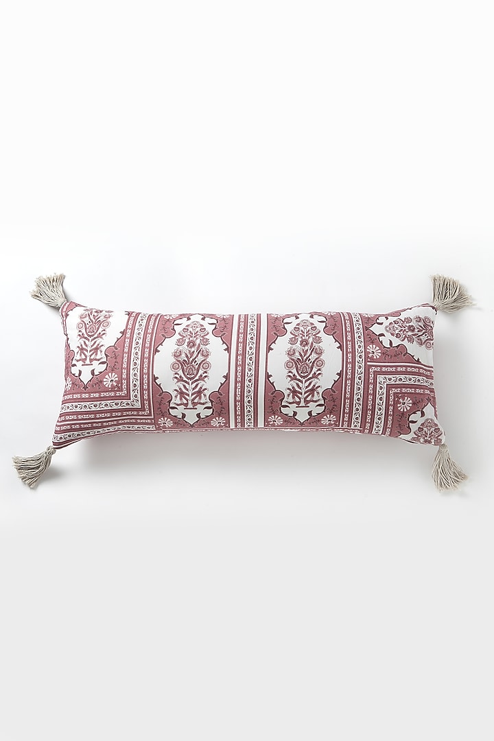 Pink Silk Cotton Jaipur Heritage Cushion by Vvyom