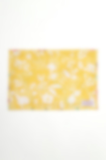 Yellow Cotton Table Mat (Set of 4) by Vvyom