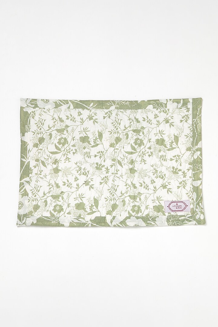 Beige Cotton Table Mat (Set of 4) by Vvyom at Pernia's Pop Up Shop