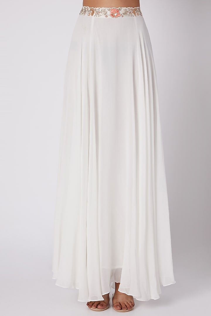 Ivory Hand Embroidered Cape Set by Vyasa By Urvi at Pernia's Pop Up Shop