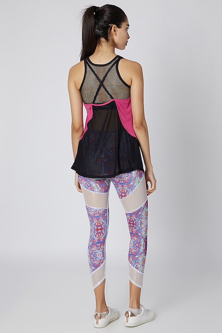 Pink Polyester Tank Top by Mira Rae at Pernia's Pop Up Shop