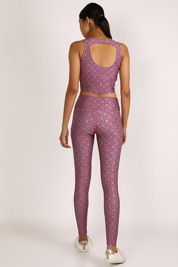 Pink Printed Crop Top by Mira Rae at Pernia's Pop Up Shop