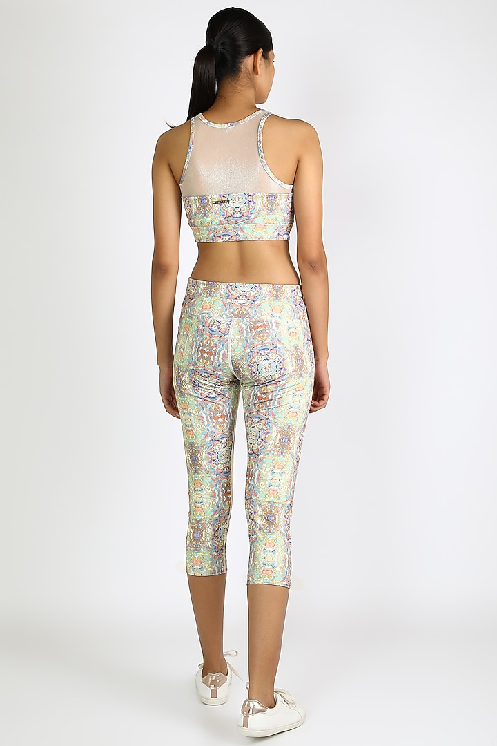 Grey Polyester Sports Bra by Mira Rae at Pernia's Pop Up Shop
