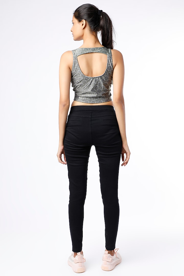 Grey Polyester Top by Mira Rae at Pernia's Pop Up Shop