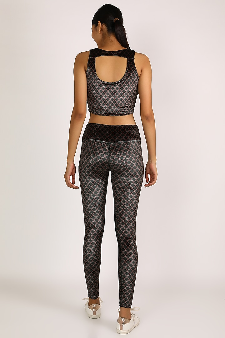 Brown Polyester Leggings by Mira Rae at Pernia's Pop Up Shop