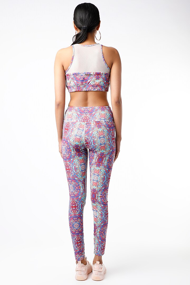 Purple Printed Leggings by Mira Rae at Pernia's Pop Up Shop