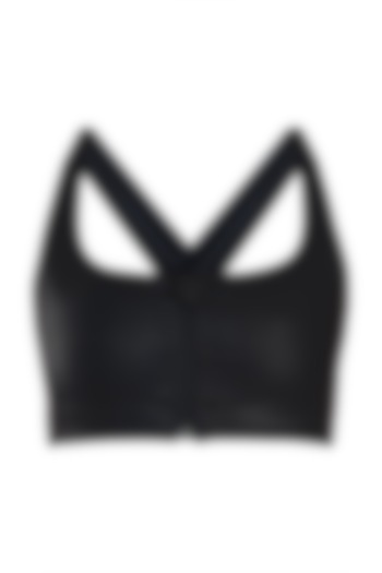 Cobalt Blue Polyester Sports Bra Design by Mira Rae at Pernia's Pop Up Shop  2024
