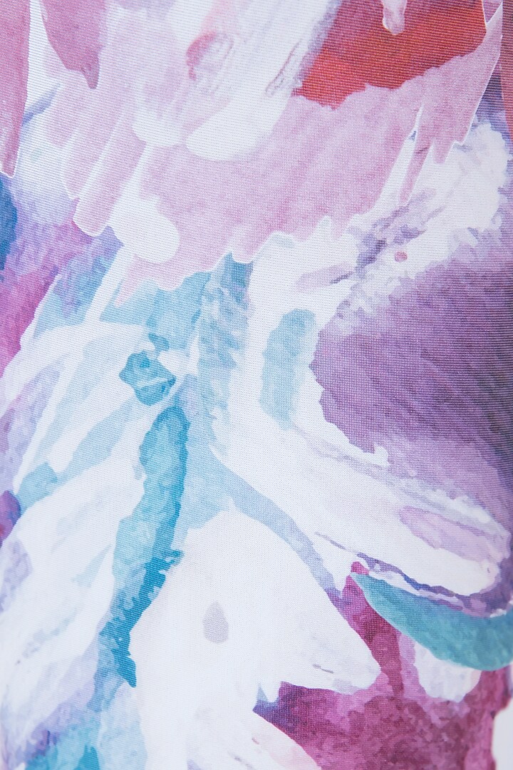 White printed leggings by Mira rae at Pernia's Pop Up Shop